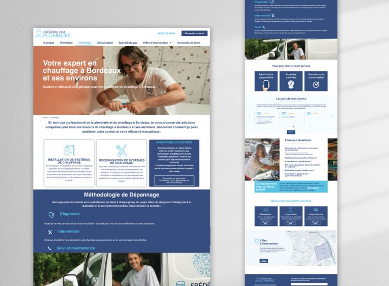 webdesign site internet pour Artisan Plombier à Bègles - Frédéric Piat