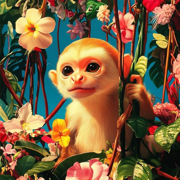 Main visuel Jungle IA Gen petit singe 2